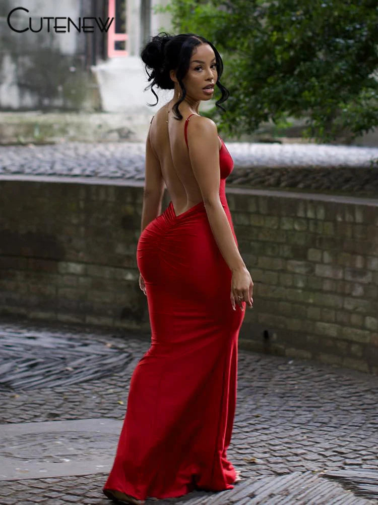 Scarlet Siren Ruched Maxi Dress