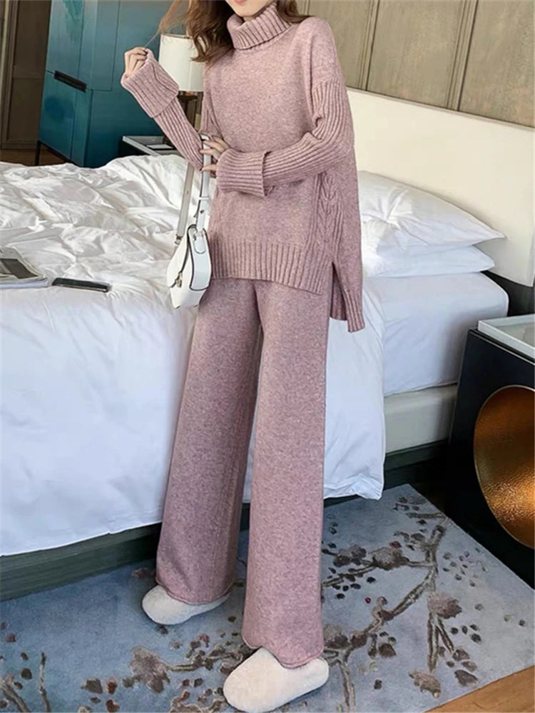Autumn/Winter 2-Piece Women’s Knitted Tracksuit