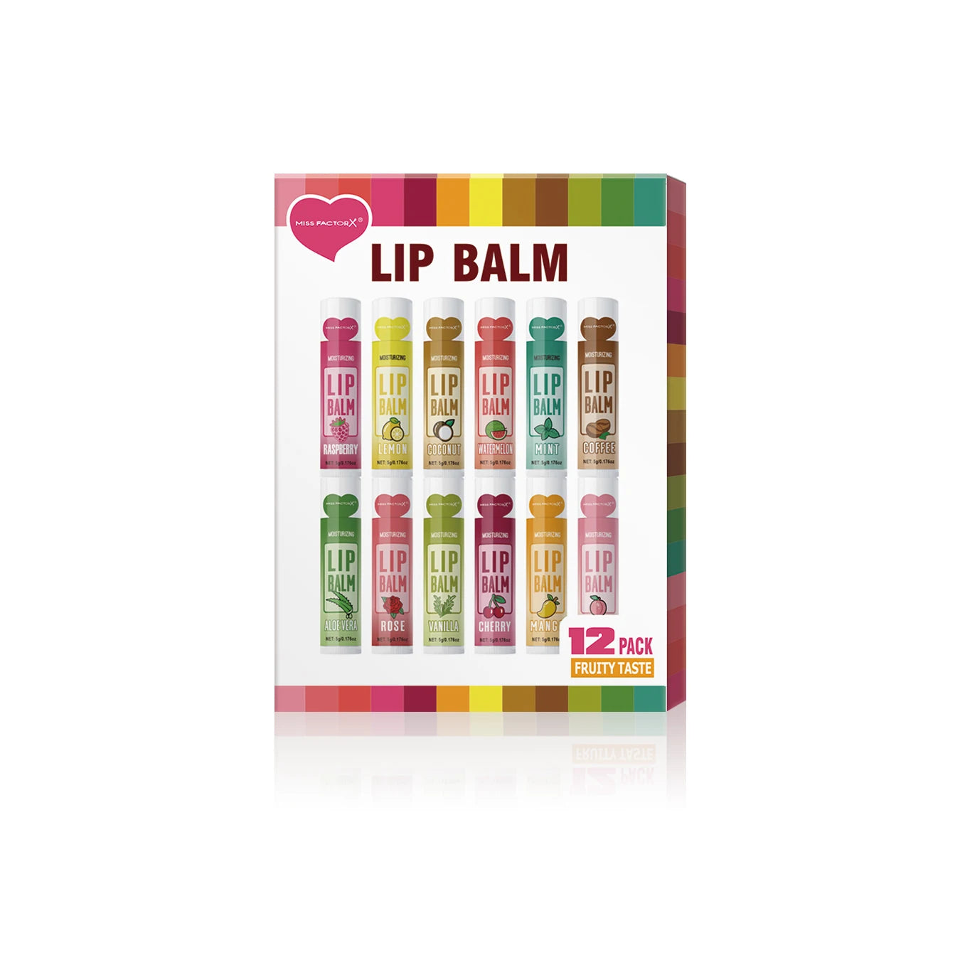 Gift set of 12 lip balms (5g) – deep moisturizing