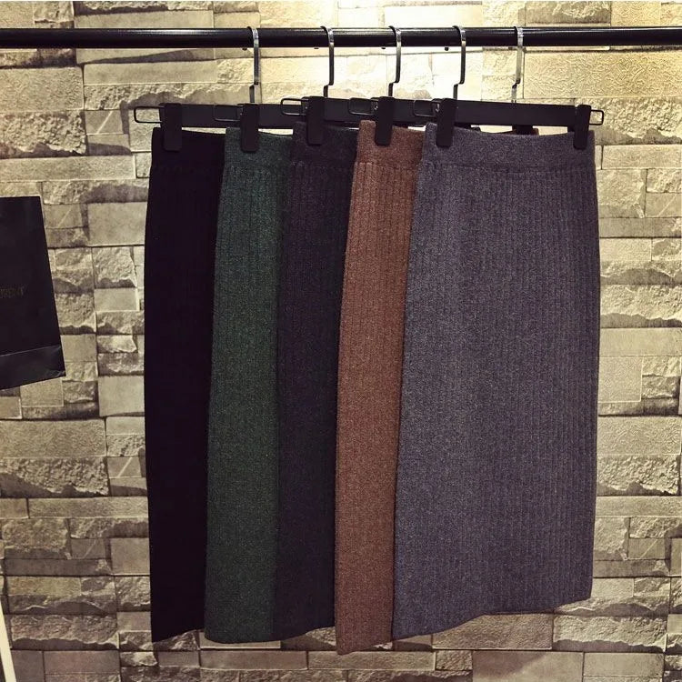 CozyCurve Autumn/Winter Knit Skirt