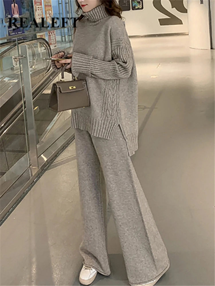 Autumn/Winter 2-Piece Women’s Knitted Tracksuit