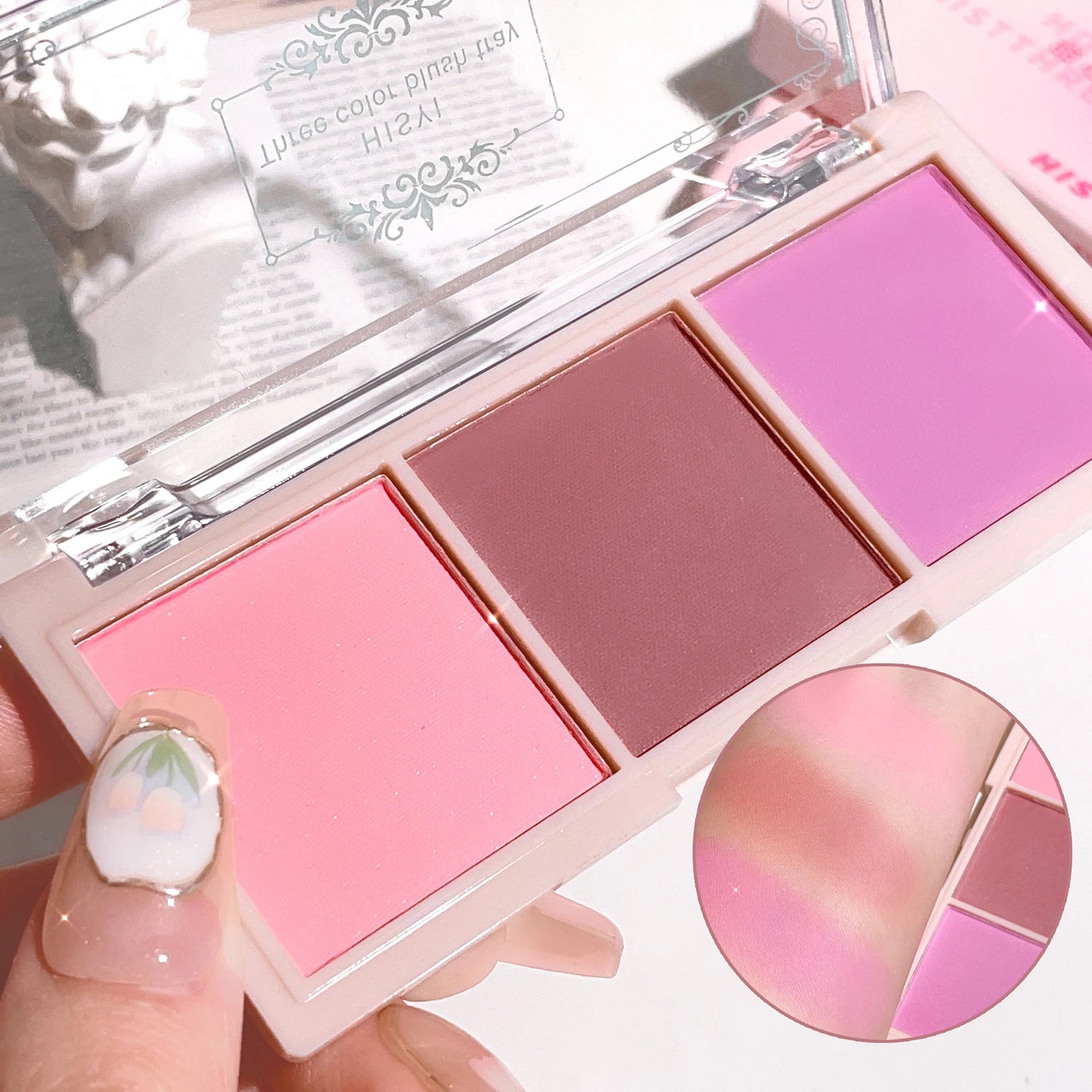 HISYI 3-Color Matte Blush – Natural, Long-Lasting & Delicate.