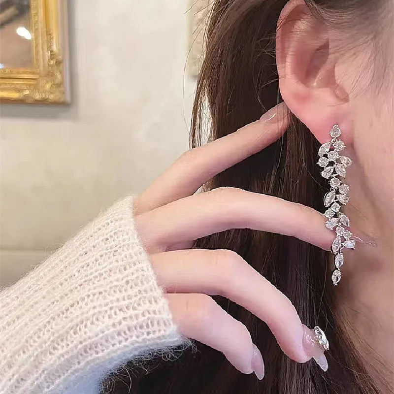 Crystal Flower Stud Earrings