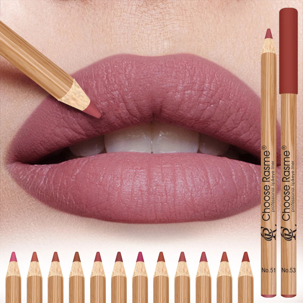 VelvetLock 12-Color Matte Lipliner