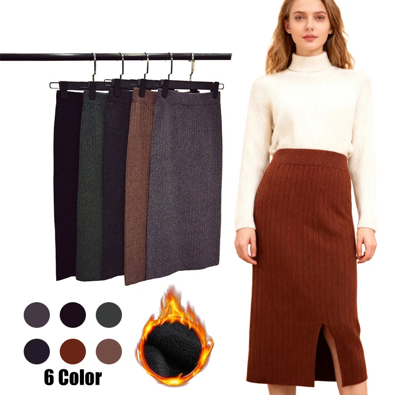 CozyCurve Autumn/Winter Knit Skirt