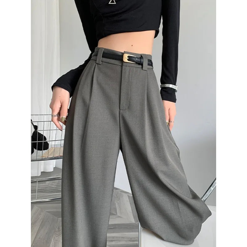 Aurora High-Waist Wide-Leg Suit Pants
