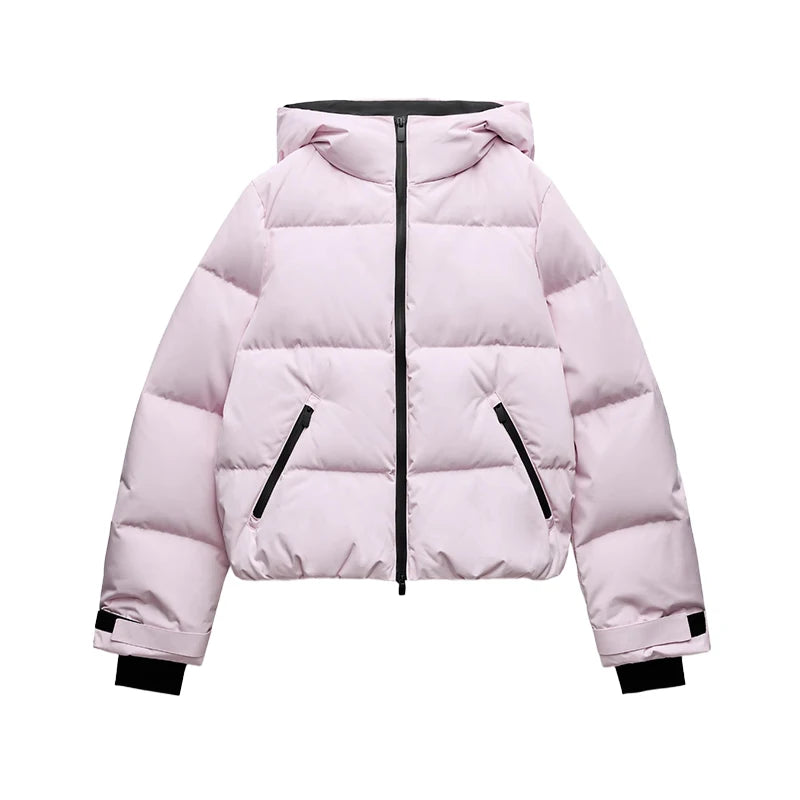 Women's Winter Tracksuit – Hooded Coat & Straight Pants