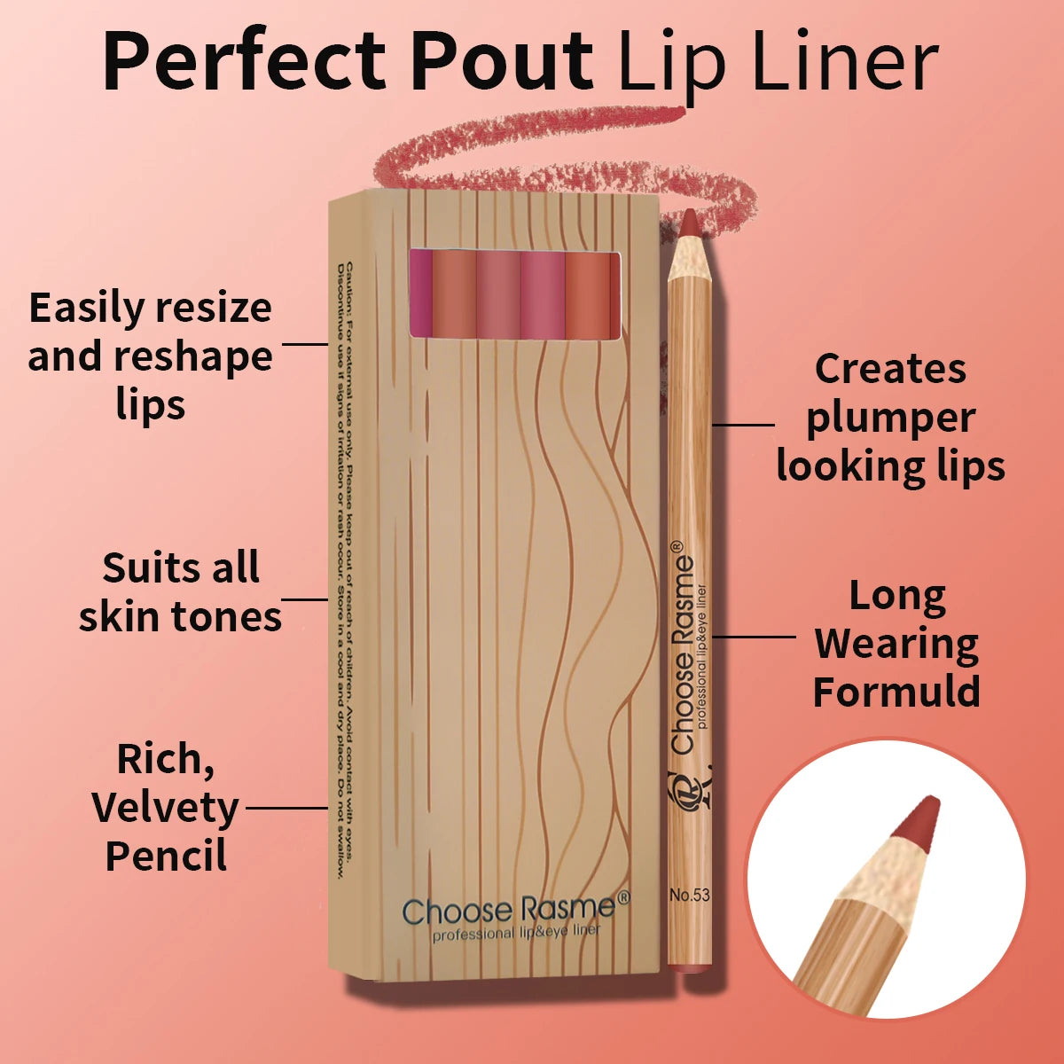 VelvetLock 12-Color Matte Lipliner