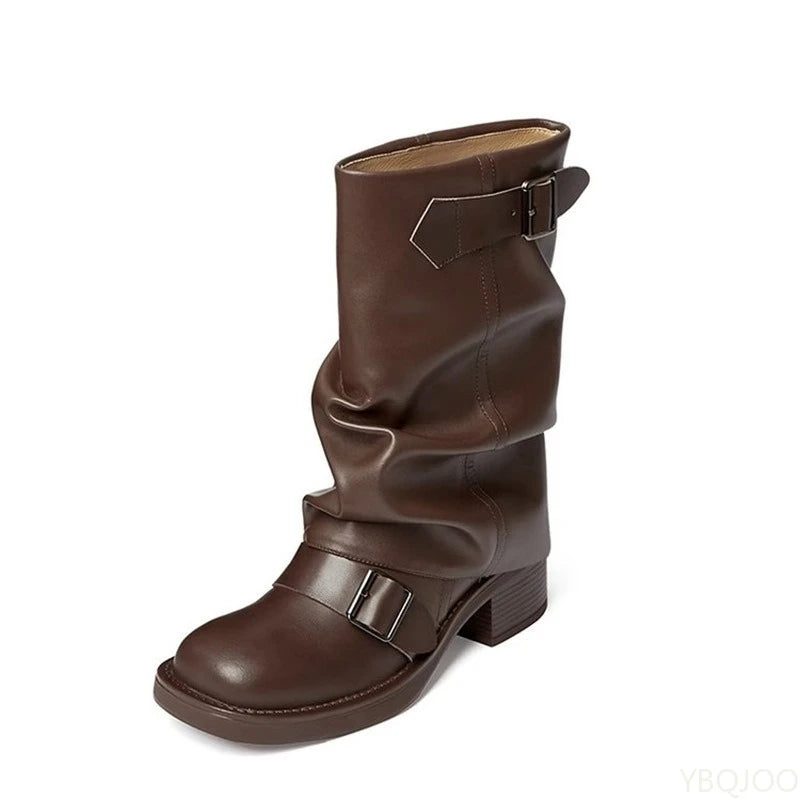 Retro Brown Western Cowboy Boots – Women’s