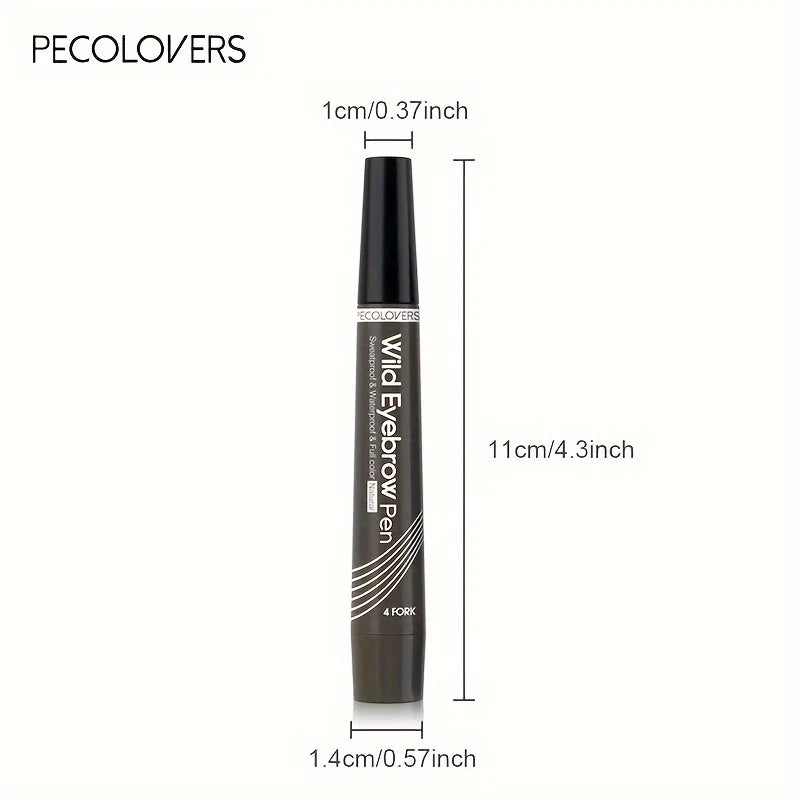 6-Color Waterproof Eyebrow Pen – 4 Split Tip Liquid Pencil