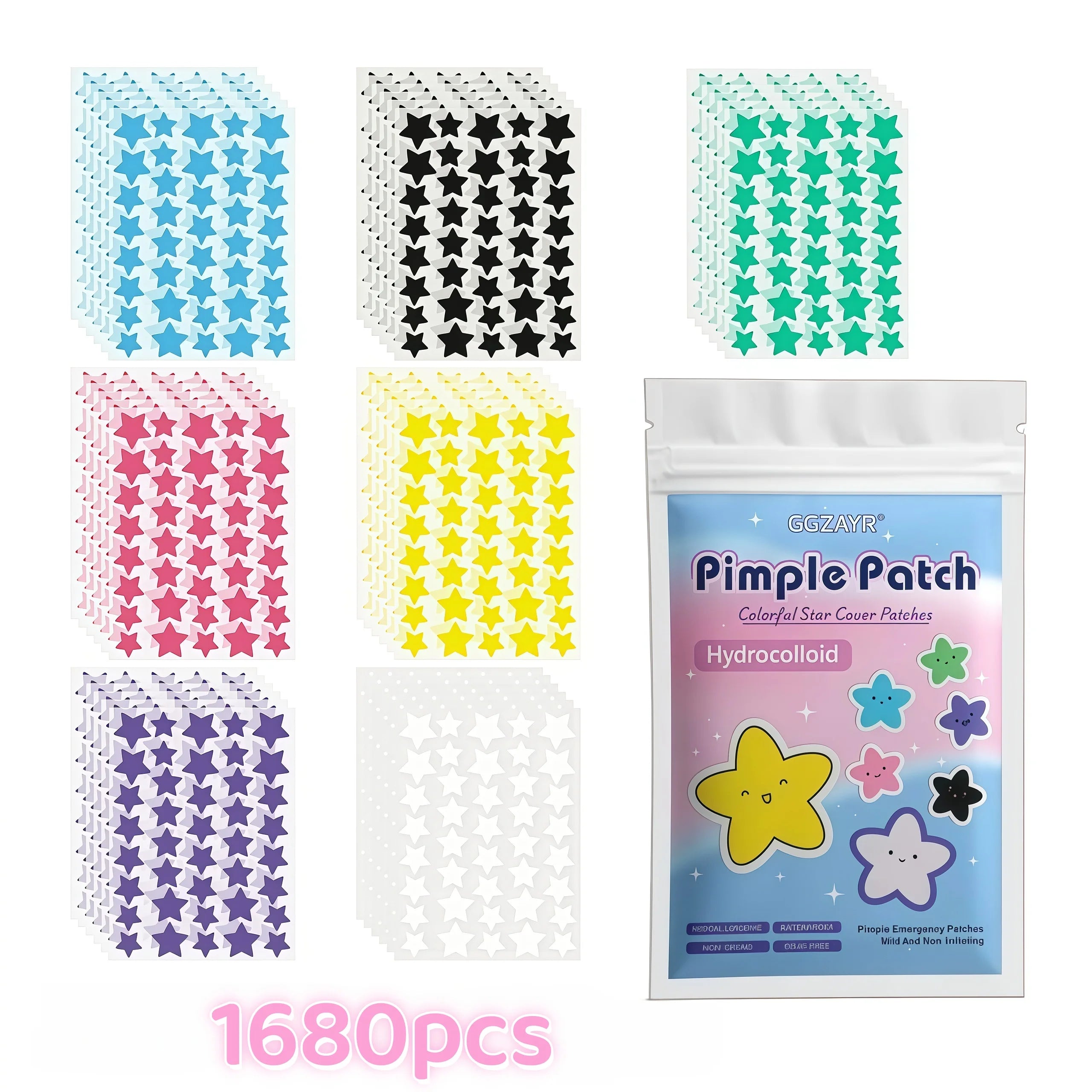 Colorful Hydrocolloid Pimple Dots