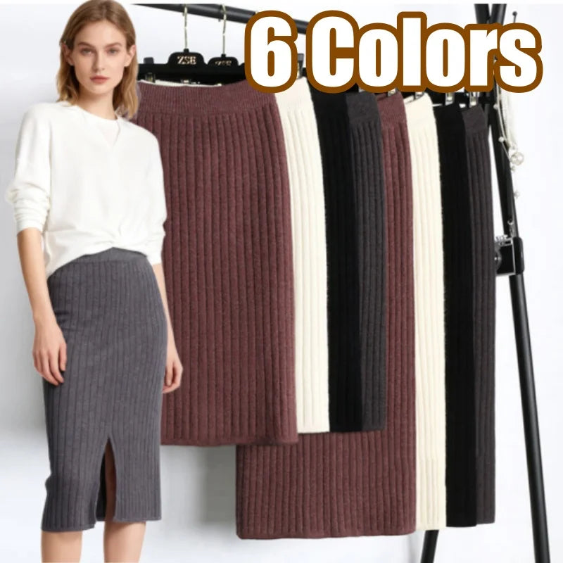 CozyCurve Autumn/Winter Knit Skirt