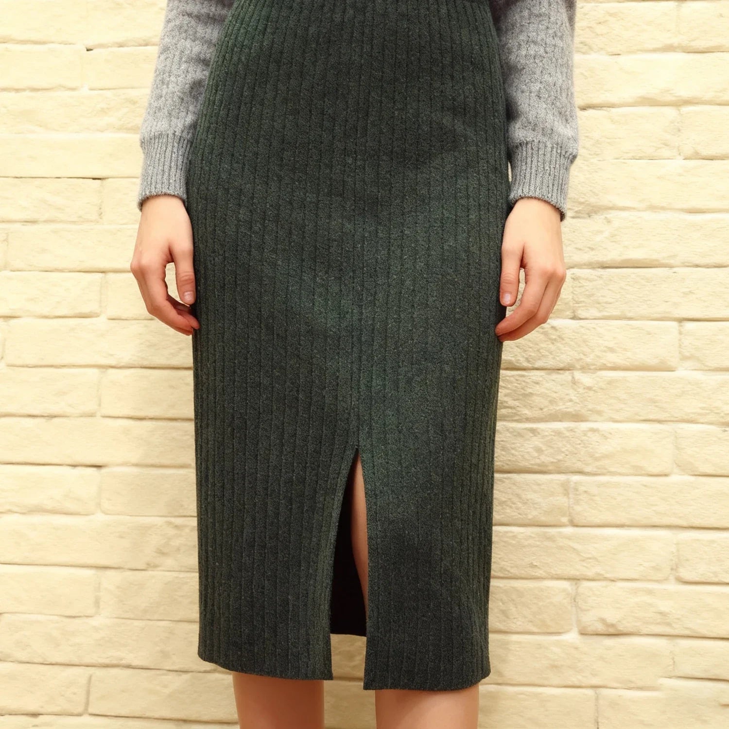 CozyCurve Autumn/Winter Knit Skirt