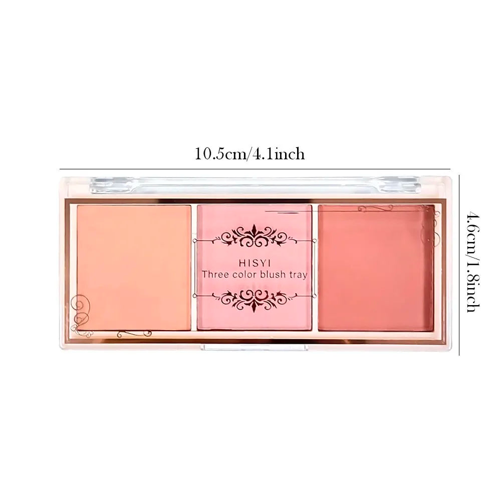 HISYI 3-Color Matte Blush – Natural, Long-Lasting & Delicate.