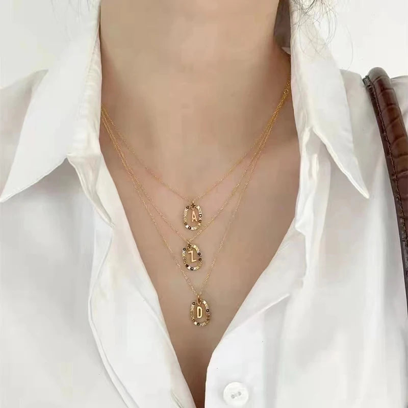 Eterna Gold Initial Necklace