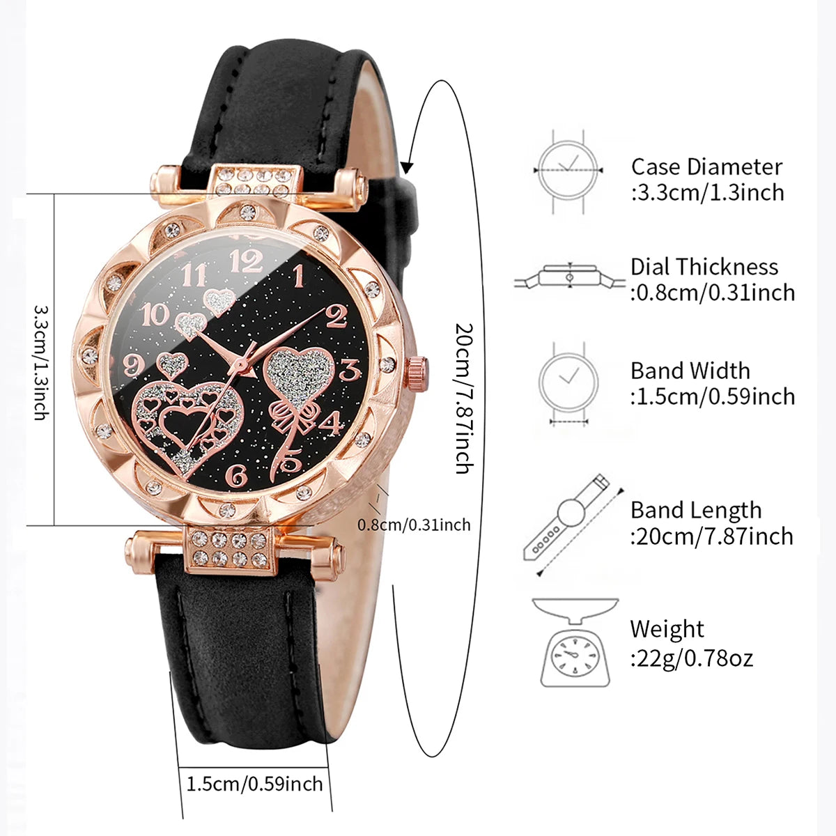 Elara Grace Ladies Watch & Bracelet Set