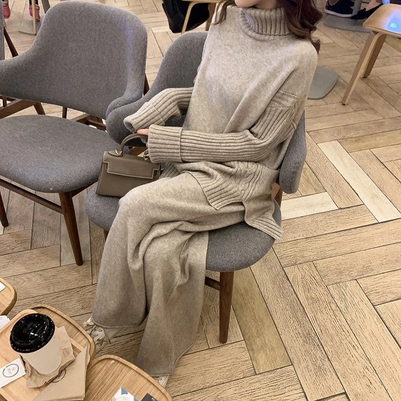 Autumn/Winter 2-Piece Women’s Knitted Tracksuit