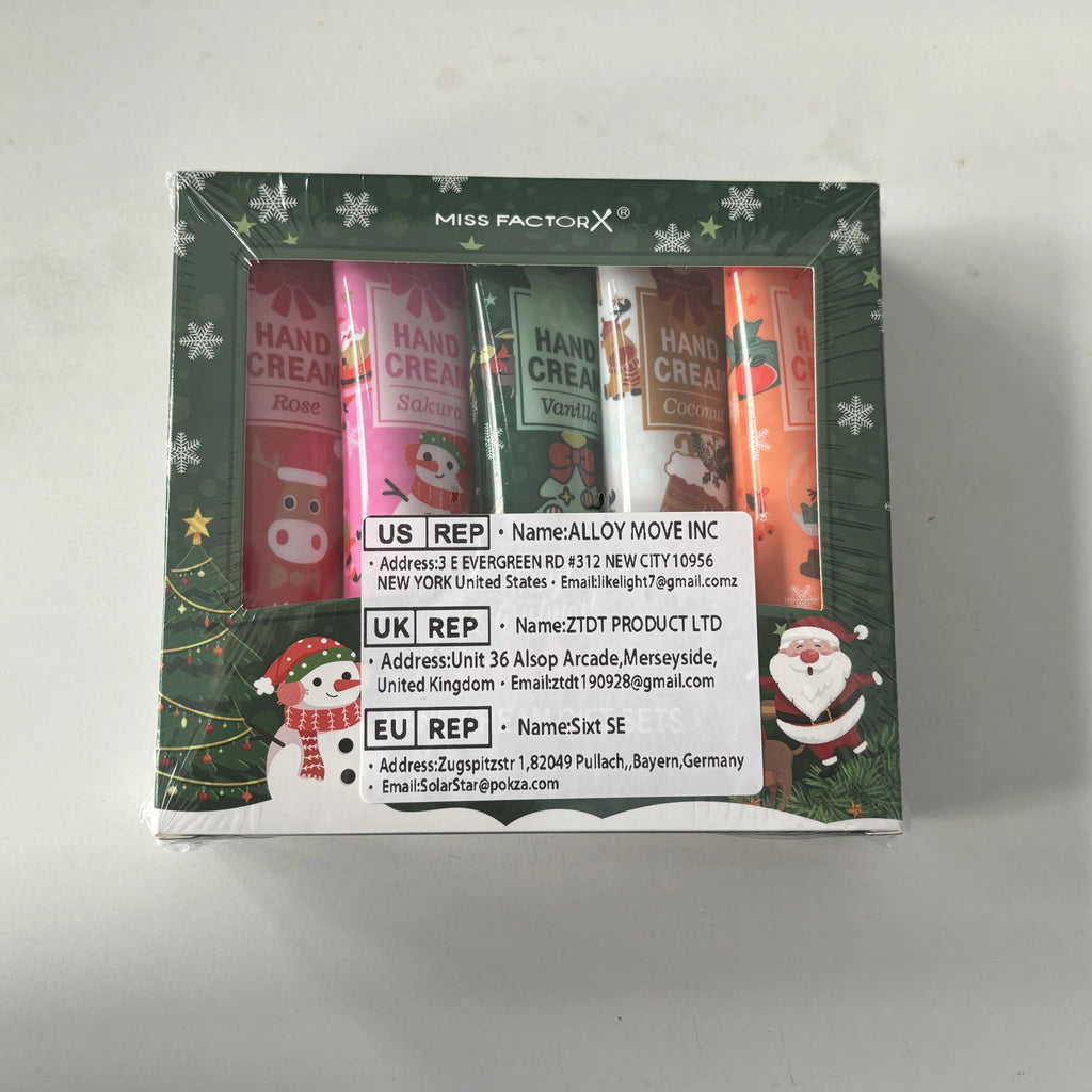 5-pack Christmas hand cream – 30g, moisturizing