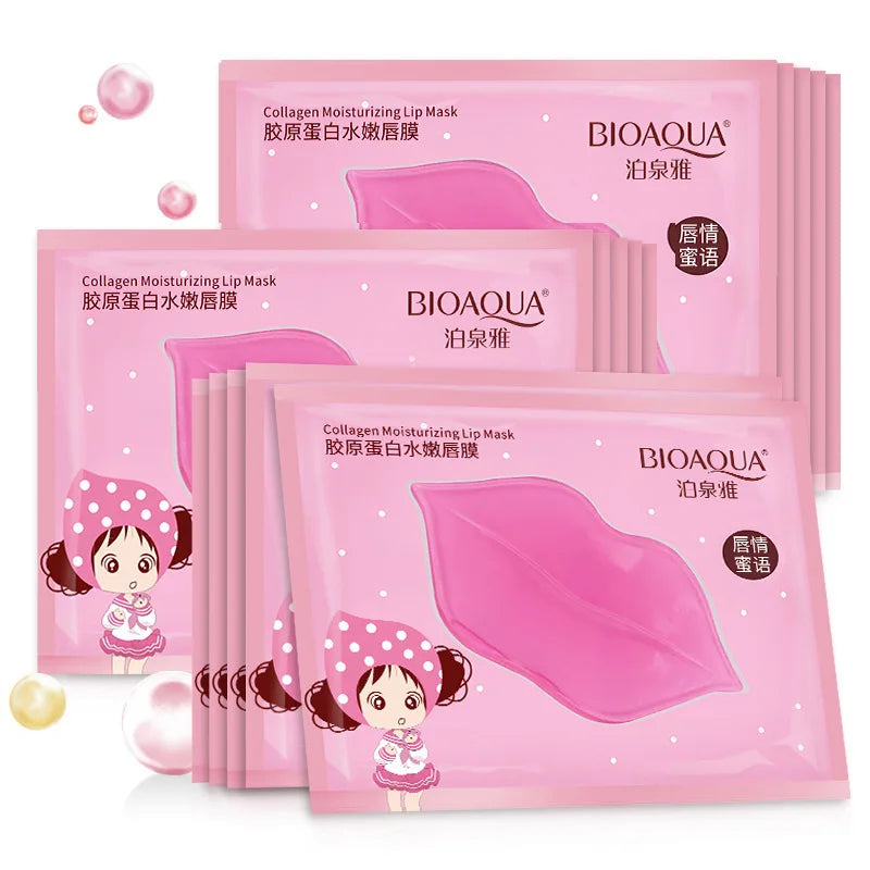 15pcs BIOAQUA Crystal Collagen Lip Masks – Moisturizing & Anti-Wrinkle