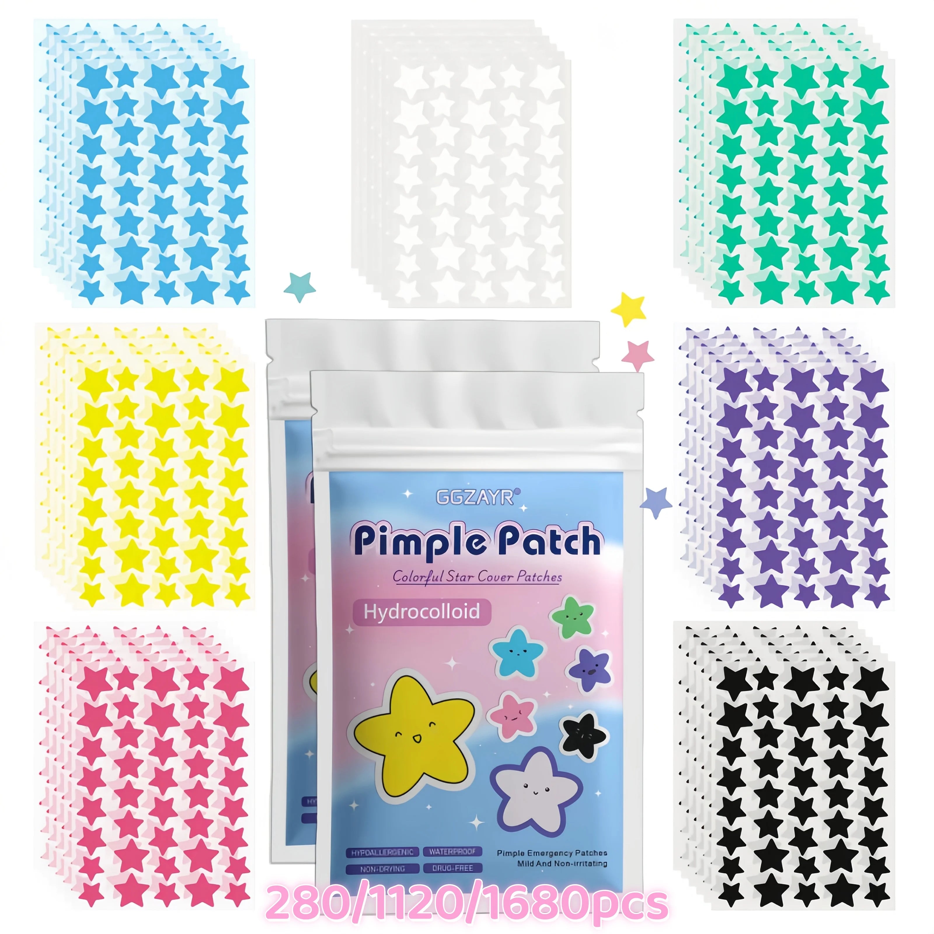 Colorful Hydrocolloid Pimple Dots