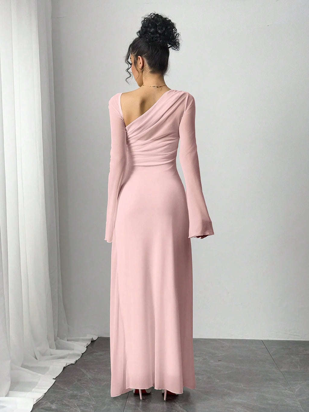 Pink Nova One-Shoulder Maxi