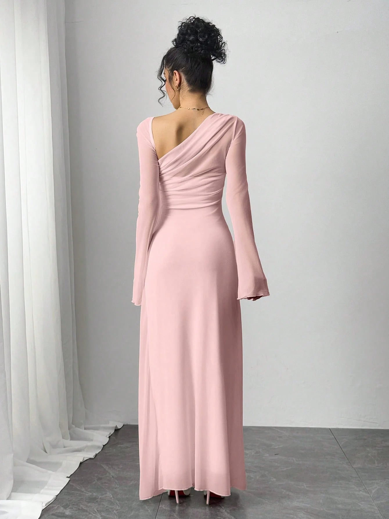 Pink Nova One-Shoulder Maxi
