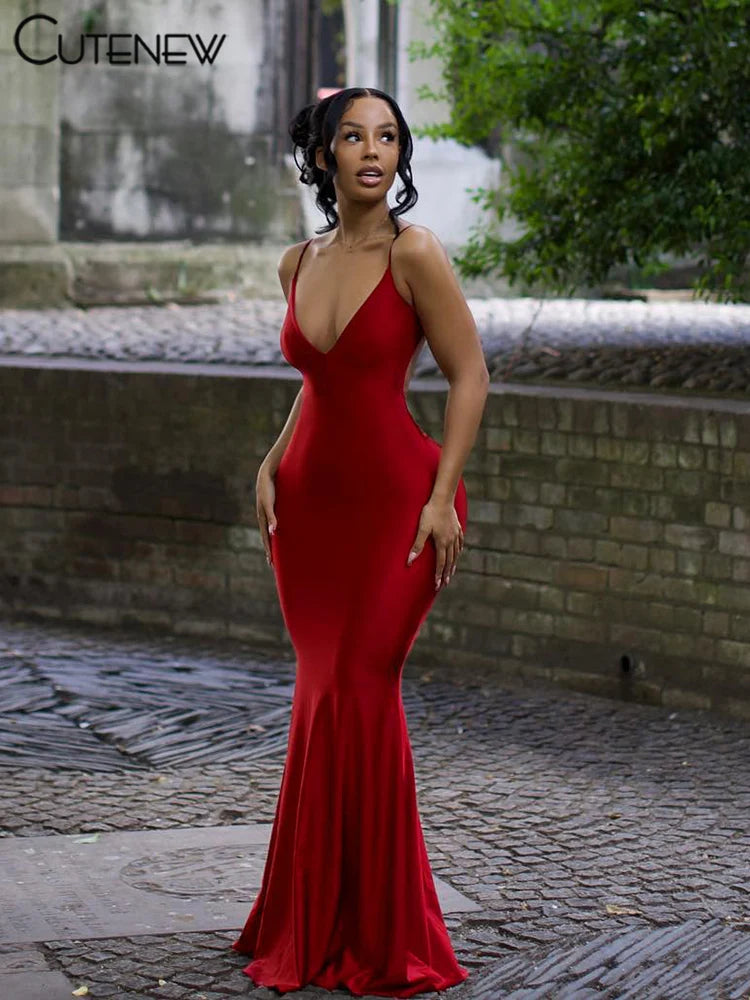 Scarlet Siren Ruched Maxi Dress