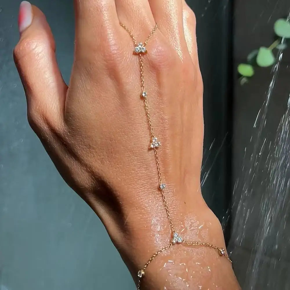 Starlight Floral Hand Bracelet